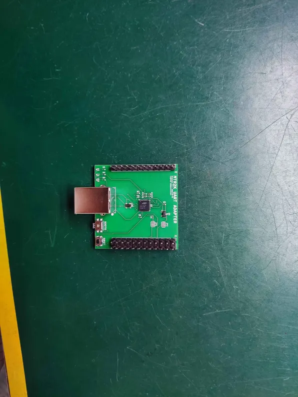 top-down view of the PCB